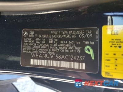 Zdjęcie 12 z 12 samochodu: 2010 BMW 528 I VIN:WBANU5C58AC124237 - miniatura