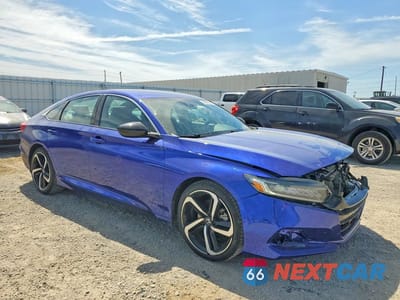 Czwarte zdjęcie samochodu z boku: 2022 HONDA ACCORD SPORT VIN:1HGCV1F30NA088542 - miniatura