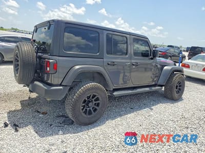Trzecie zdjęcie samochodu z tyłu: 2023 JEEP WRANGLER SPORT VIN:1C4HJXDG4PW510083 - miniatura