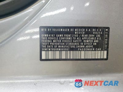 Zdjęcie 12 z 12 samochodu: 2024 VOLKSWAGEN JETTA SE VIN:3VW7M7BU6RM069987 - miniatura