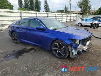 Czwarte zdjęcie samochodu z boku: 2020 HONDA ACCORD SPORT VIN:1HGCV1F36LA001305 - miniatura