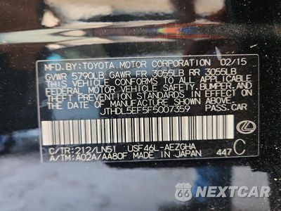 Zdjęcie 12 z 12 samochodu: 2015 LEXUS LS 460L VIN:JTHDL5EF5F5007359 - miniatura