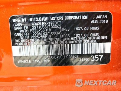 Zdjęcie 13 z 13 samochodu: 2020 MITSUBISHI OUTLANDER SPORT ES VIN:JA4AR3AU9LU002902 - miniatura