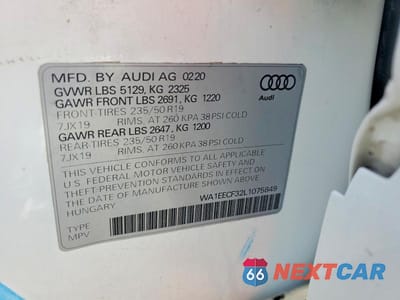 Zdjęcie 13 z 13 samochodu: 2020 AUDI Q3 PREMIUM PLUS S-LINE VIN:WA1EECF32L1075849 - miniatura