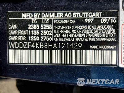 Zdjęcie 12 z 12 samochodu: 2017 MERCEDES-BENZ E-CLASS VIN:WDDZF4KB8HA121429 - miniatura