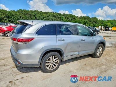 Trzecie zdjęcie samochodu z tyłu: 2014 TOYOTA HIGHLANDER LE VIN:5TDZKRFH1ES014934 - miniatura
