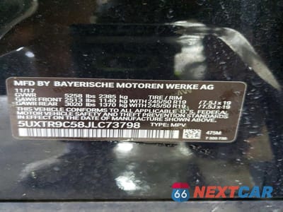Zdjęcie 13 z 13 samochodu: 2018 BMW X3 XDRIVE30I VIN:5UXTR9C58JLC73798 - miniatura