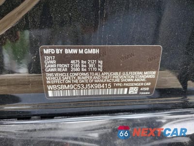 Zdjęcie 12 z 12 samochodu: 2018 BMW M3 VIN:WBS8M9C53J5K98415 - miniatura