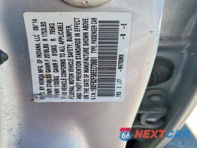 Zdjęcie 12 z 12 samochodu: 2014 HONDA CIVIC LX VIN:19XFB2F58EE270661 - miniatura