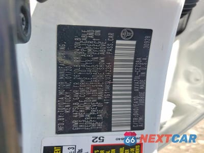 Zdjęcie 12 z 12 samochodu: 2020 TOYOTA CAMRY SE VIN:4T1G11AK0LU342364 - miniatura