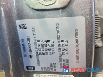 Zdjęcie 13 z 13 samochodu: 2021 CHEVROLET TAHOE K1500 Z71 VIN:1GNSKPKD2MR215853 - miniatura