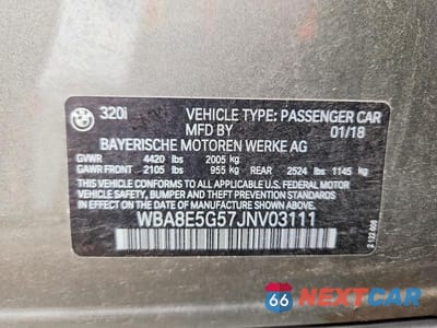 Zdjęcie 13 z 13 samochodu: 2018 BMW 320 XI VIN:WBA8E5G57JNV03111 - miniatura