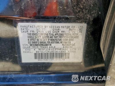 Zdjęcie 12 z 12 samochodu: 2021 NISSAN VERSA SV VIN:3N1CN8EV2ML840178 - miniatura