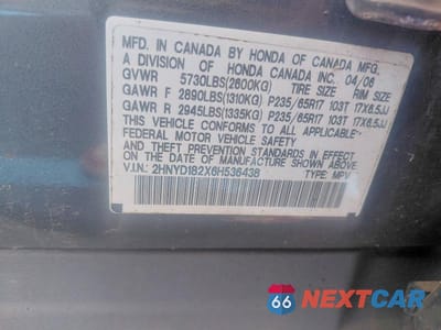 Zdjęcie 10 z 10 samochodu: 2006 ACURA MDX VIN:2HNYD182X6H536438 - miniatura