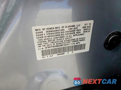 Zdjęcie 12 z 12 samochodu: 2016 HONDA PILOT ELITE VIN:5FNYF6H06GB016241 - miniatura