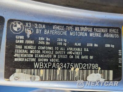 Zdjęcie 13 z 13 samochodu: 2005 BMW X3 3.0I VIN:WBXPA93475WD21798 - miniatura