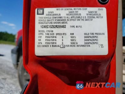 Zdjęcie 12 z 12 samochodu: 2002 CHEVROLET K1500 TAHO VIN:1GNEC13Z82R299482 - miniatura