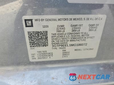 Zdjęcie 12 z 12 samochodu: 2021 GMC SIERRA K1500 AT4 VIN:3GTP9EEL1MG186072 - miniatura