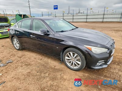 Czwarte zdjęcie samochodu z boku: 2014 INFINITI Q50 PREMIUM VIN:JN1BV7AR3EM691334 - miniatura
