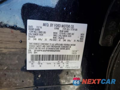 Zdjęcie 14 z 14 samochodu: 2017 FORD EDGE SPORT VIN:2FMPK4AP9HBB25550 - miniatura