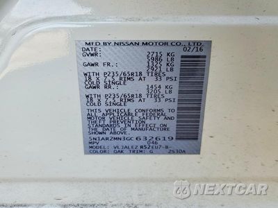 Zdjęcie 12 z 12 samochodu: 2016 NISSAN PATHFINDER SV VIN:5N1AR2MN3GC632619 - miniatura