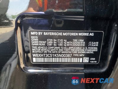 Zdjęcie 12 z 12 samochodu: 2019 BMW X1 XDRIVE28I VIN:WBXHT3C51K5N00387 - miniatura