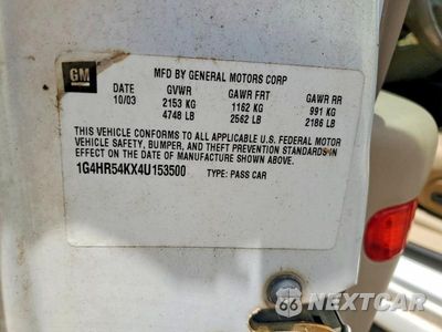 Zdjęcie 13 z 13 samochodu: 2004 BUICK LESABRE LIMITED VIN:1G4HR54KX4U153500 - miniatura