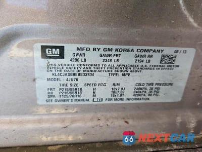 Zdjęcie 13 z 13 samochodu: 2014 BUICK ENCORE VIN:KL4CJASB8EB533704 - miniatura
