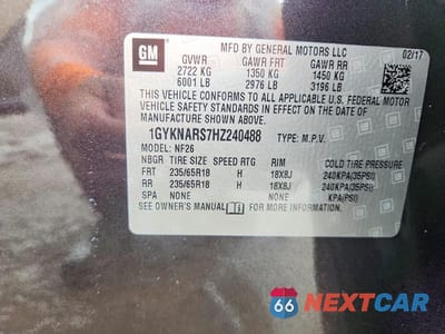 Zdjęcie 13 z 13 samochodu: 2017 CADILLAC XT5 VIN:1GYKNARS7HZ240488 - miniatura