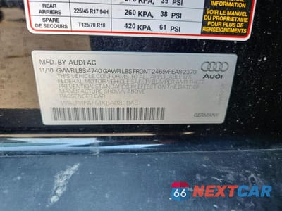 Zdjęcie 12 z 12 samochodu: 2011 AUDI A3 PREMIUM PLUS VIN:WAUMFAFMXBA081048 - miniatura