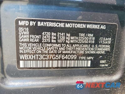 Zdjęcie 14 z 14 samochodu: 2016 BMW X1 XDRIVE28I VIN:WBXHT3C37G5F64099 - miniatura