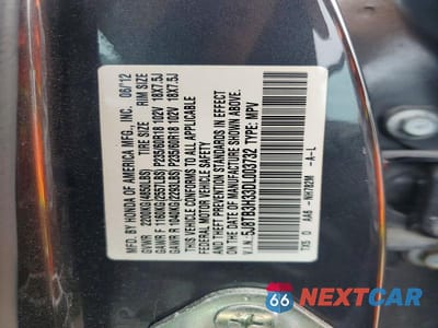 Zdjęcie 14 z 14 samochodu: 2013 ACURA RDX VIN:5J8TB3H33DL003732 - miniatura