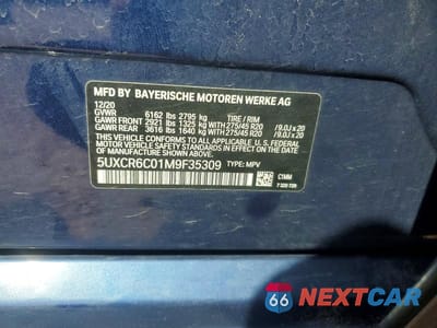 Zdjęcie 12 z 12 samochodu: 2021 BMW X5 XDRIVE40I VIN:5UXCR6C01M9F35309 - miniatura