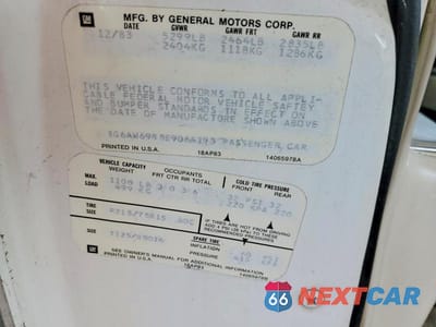 Zdjęcie 12 z 12 samochodu: 1984 CADILLAC FLEETWOOD BROUGHAM VIN:1G6AW6988E9064193 - miniatura