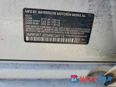Zdjęcie 12 z 12 samochodu: 2021 BMW 330XI VIN:3MW5R7J05M8C08712 - miniatura