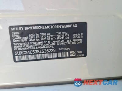 Zdjęcie 13 z 13 samochodu: 2019 BMW X7 XDRIVE50I VIN:5UXCX4C53KLS36228 - miniatura