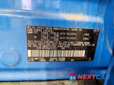 Zdjęcie 14 z 14 samochodu: 2021 TOYOTA RAV4 LE VIN:2T3F1RFV5MW191351 - miniatura