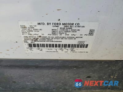 Zdjęcie 13 z 13 samochodu: 2019 FORD EXPLORER XLT VIN:1FM5K8D81KGB36996 - miniatura