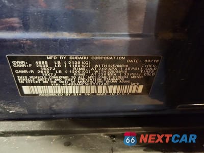 Zdjęcie 14 z 14 samochodu: 2019 SUBARU OUTBACK 2.5I LIMITED VIN:4S4BSANC5K3231498 - miniatura