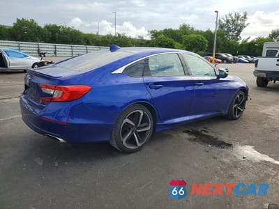 Trzecie zdjęcie samochodu z tyłu: 2020 HONDA ACCORD SPORT VIN:1HGCV1F36LA001305 - miniatura