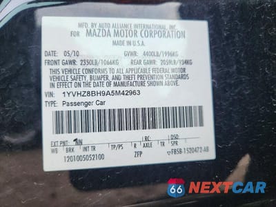 Zdjęcie 12 z 12 samochodu: 2010 MAZDA 6 I VIN:1YVHZ8BH9A5M42963 - miniatura