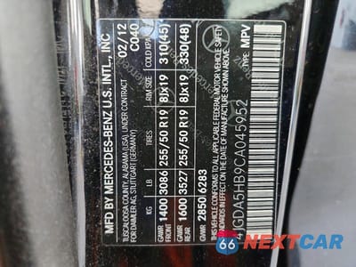 Zdjęcie 13 z 13 samochodu: 2012 MERCEDES-BENZ ML 350 4MATIC VIN:4JGDA5HB9CA045952 - miniatura