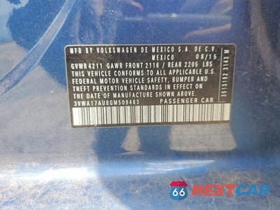 Zdjęcie 12 z 12 samochodu: 2016 VOLKSWAGEN GOLF SPORTWAGEN S VIN:3VWA17AU8GM509463 - miniatura