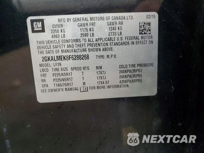 Zdjęcie 13 z 13 samochodu: 2015 GMC TERRAIN SLE VIN:2GKALMEK8F6288268 - miniatura