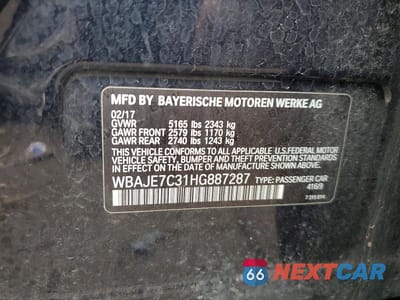 Zdjęcie 12 z 12 samochodu: 2017 BMW 540 XI VIN:WBAJE7C31HG887287 - miniatura