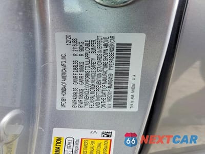 Zdjęcie 12 z 12 samochodu: 2021 HONDA ACCORD LX VIN:1HGCV1F14MA024159 - miniatura