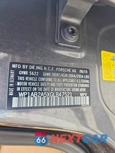Zdjęcie 13 z 13 samochodu: 2016 PORSCHE MACAN S VIN:WP1AB2A5XGLB47521 - miniatura