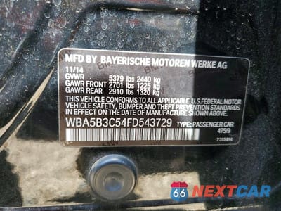 Zdjęcie 12 z 12 samochodu: 2015 BMW 535 XI VIN:WBA5B3C54FD543729 - miniatura