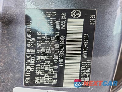 Zdjęcie 12 z 12 samochodu: 2010 TOYOTA CAMRY HYBRID VIN:4T1BB3EK5AU116959 - miniatura