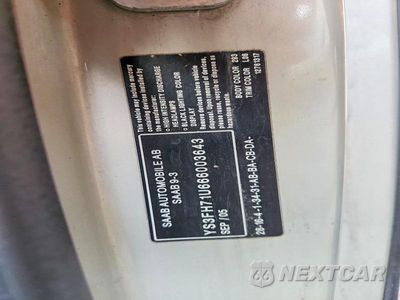 Zdjęcie 13 z 13 samochodu: 2006 SAAB 9-3 VIN:YS3FH71U666003643 - miniatura